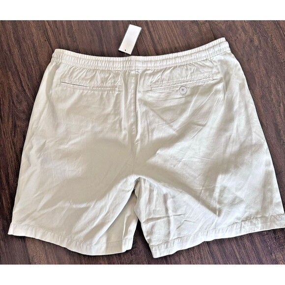 Barbour Men's Oxtown 7-1/2" Drawstring Casual Cotton Shorts Beige L - Picture 5 of 9